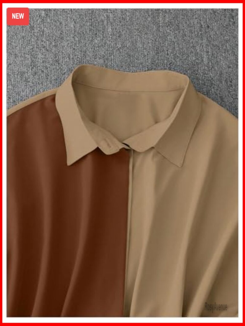 Color Block Dolman Short Sleeve Tie Knot Blouse - Picture 3 of 5